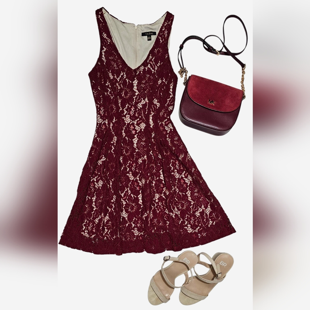 Burgundy Junior Dress